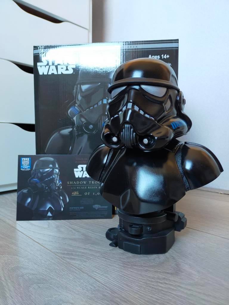 Star Wars Shadow Trooper Buste - Gentle Giant 1/2 scale, Ophalen of Verzenden, Nieuw, Beeldje of Buste