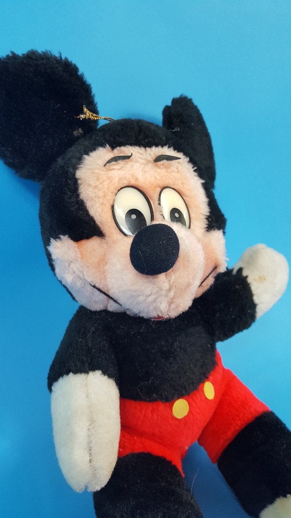 Vintage Mickey Mouse knuffel, 30 cm. 6C1, Kinderen en Baby's, Speelgoed | Knuffels en Pluche, Tweedehands verkoop, Tweedehands verkoop