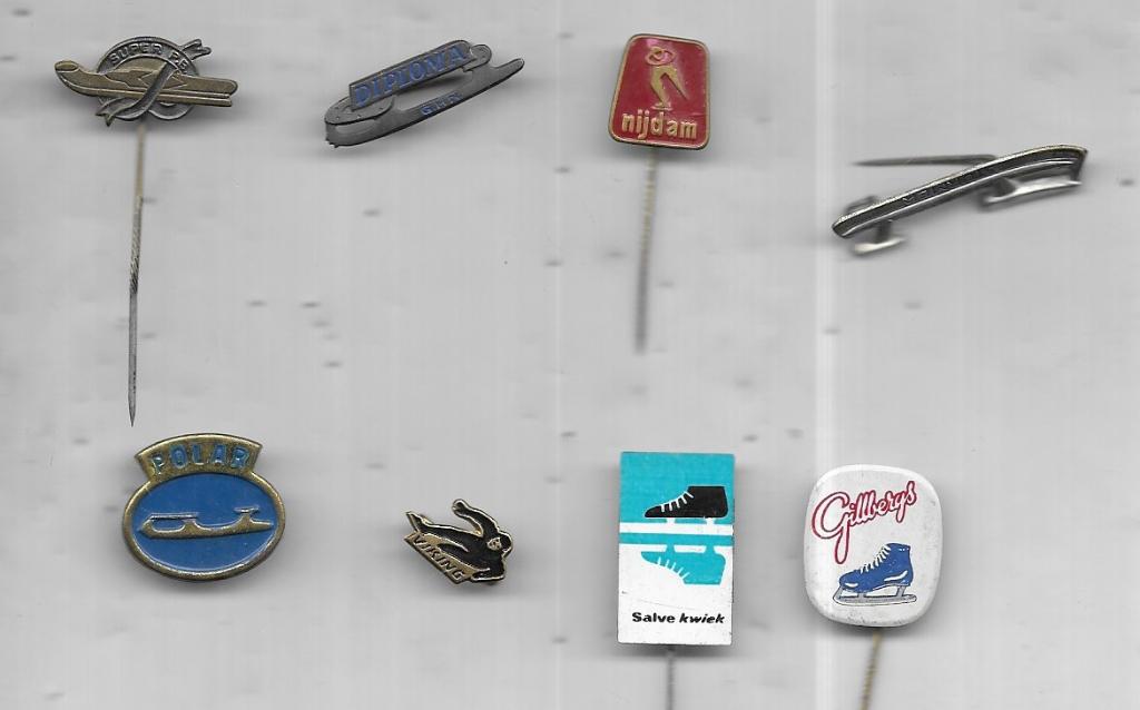 8 SCHAATSEN SPORT VERSCHILLENDE SPELDEN, Verzenden, Gebruikt, Sport, Speldje of Pin