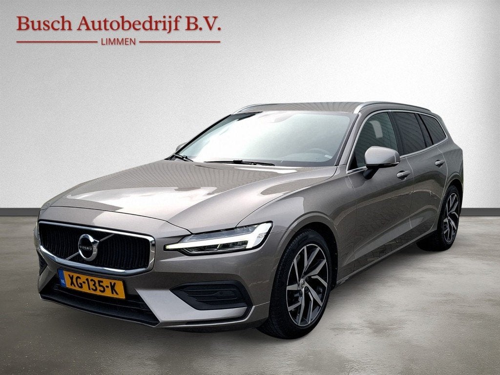 Volvo V60 2.0 T5 Momentum. Alle optie's, Lederen bekleding,, Auto's, 15 km/l, 4 cilinders, Leder, Zilver of Grijs