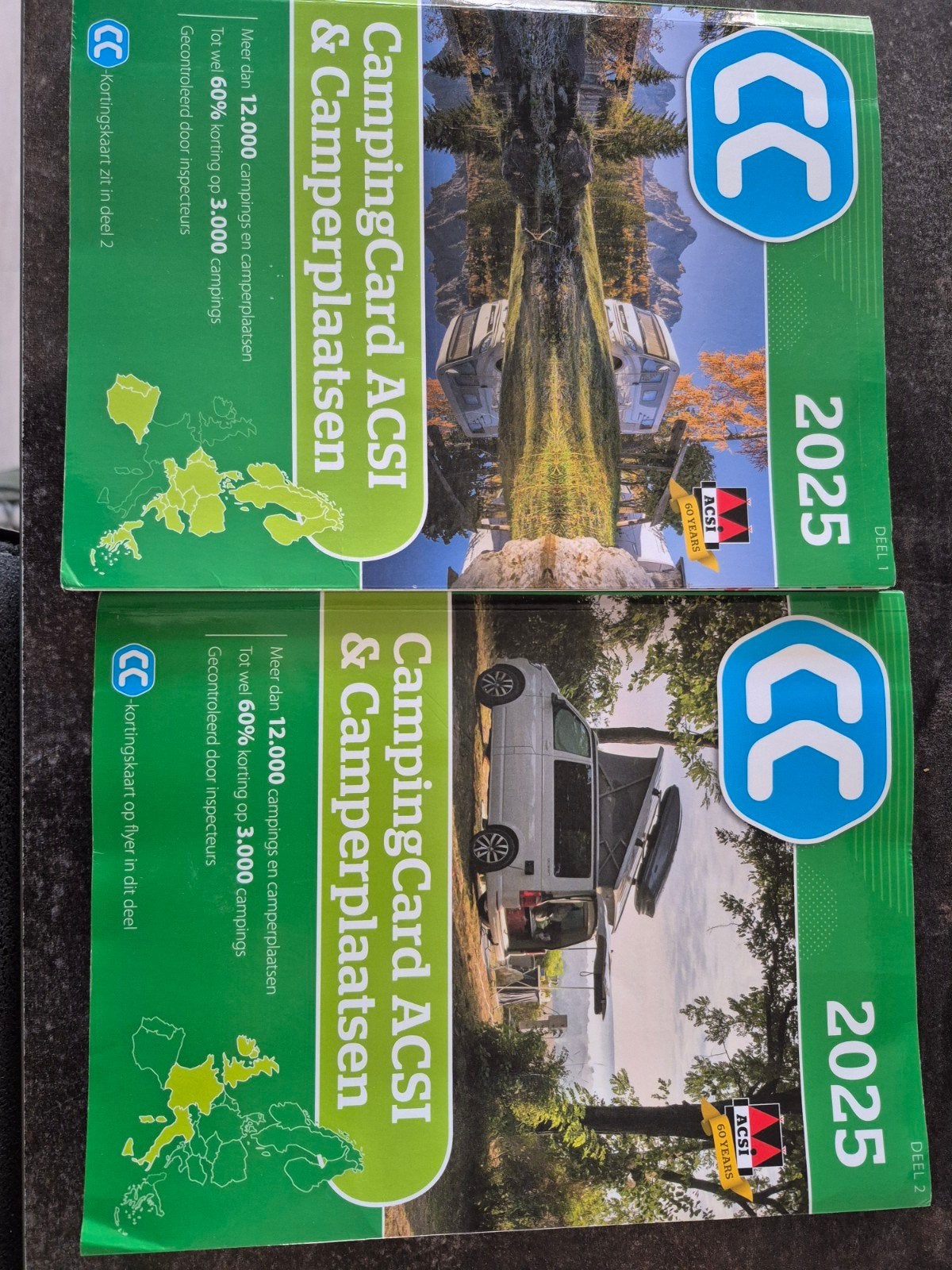 ACSI Campinggids 2025 - 2 delen: Campings & Camperplaatsen, Overige merken, Europa, Ophalen of Verzenden, Zo goed als nieuw