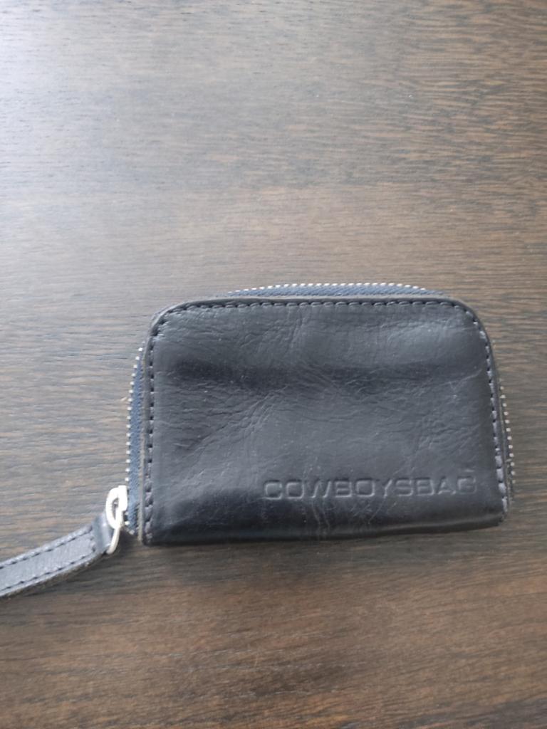 Cowboysbag donker blauw portemonnee, model Purse Holt., Ophalen of Verzenden, Zo goed als nieuw, Blauw, Leer
