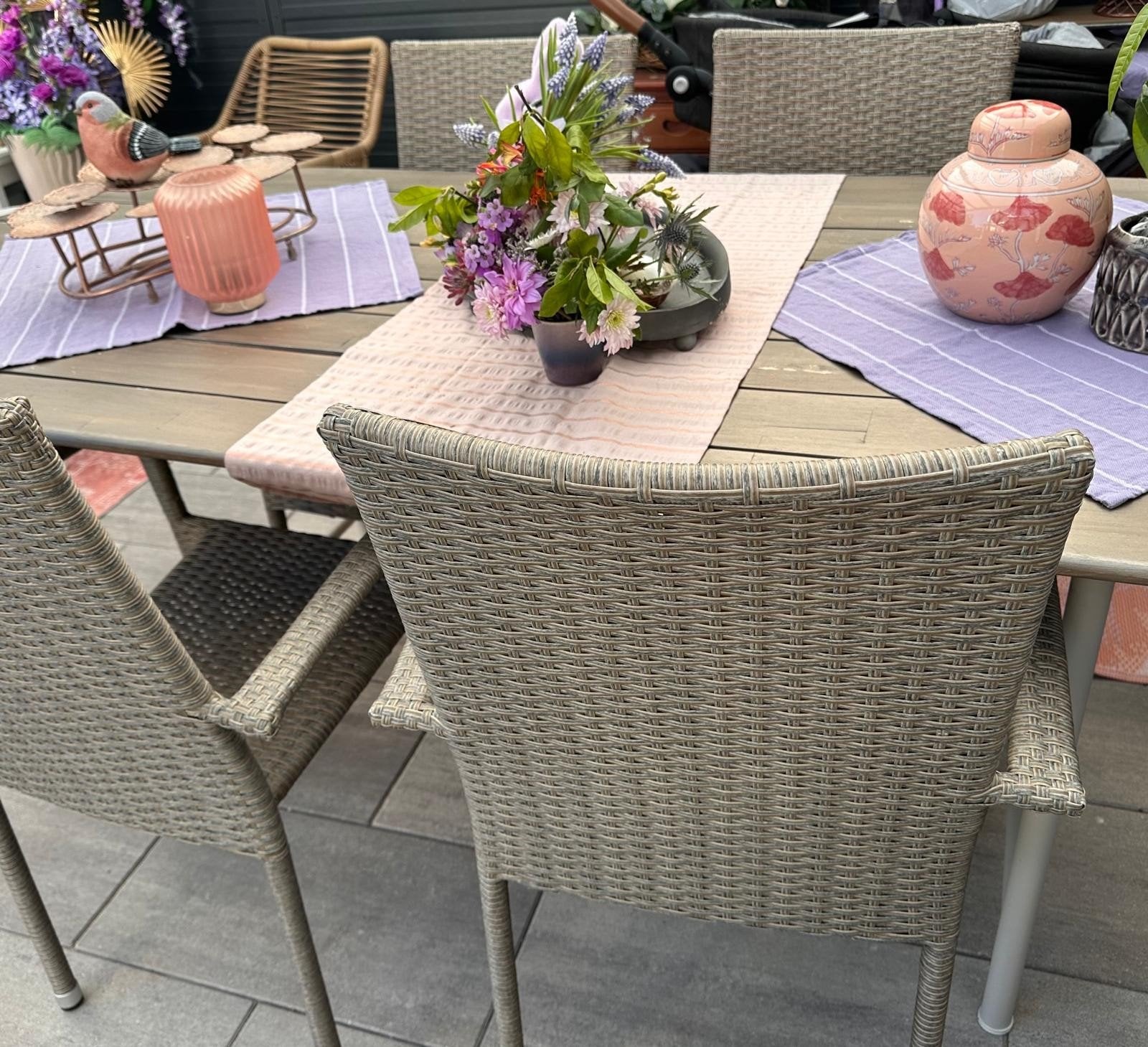 Ovaal tuintafel Olivia, Ophalen, Gebruikt, Eettafel, 6 zitplaatsen