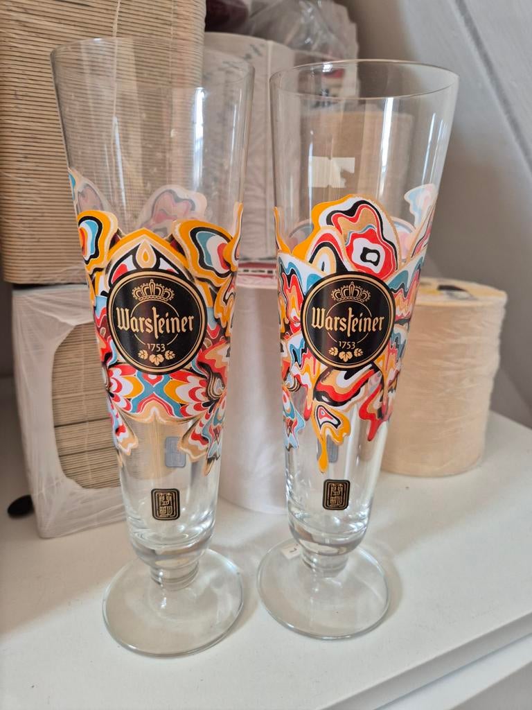 Warsteiner bierglazen, Ophalen of Verzenden, Zo goed als nieuw, Glas of Glazen, Overige merken