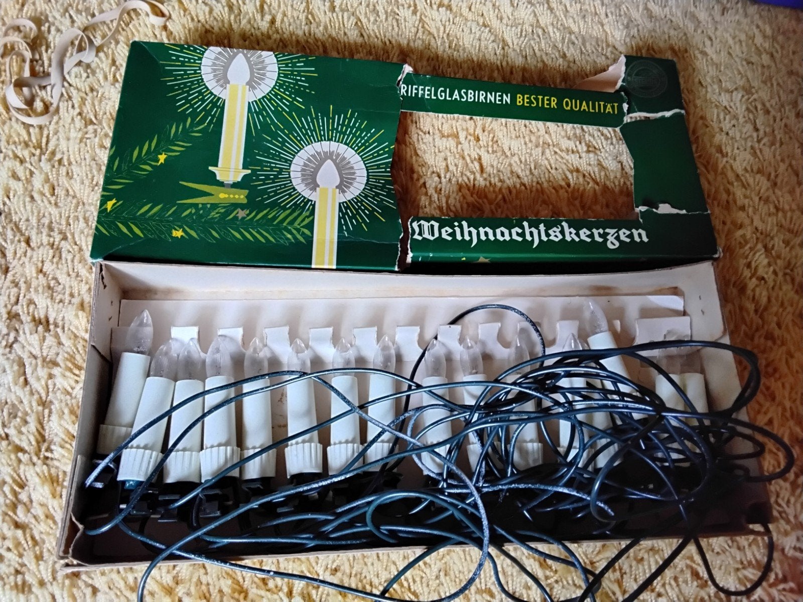 kerstverlichting vintage 16 kaarsjes, Ophalen, Zo goed als nieuw