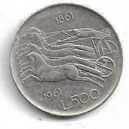 Italie 500 Lire 1961, Ophalen of Verzenden, Italië