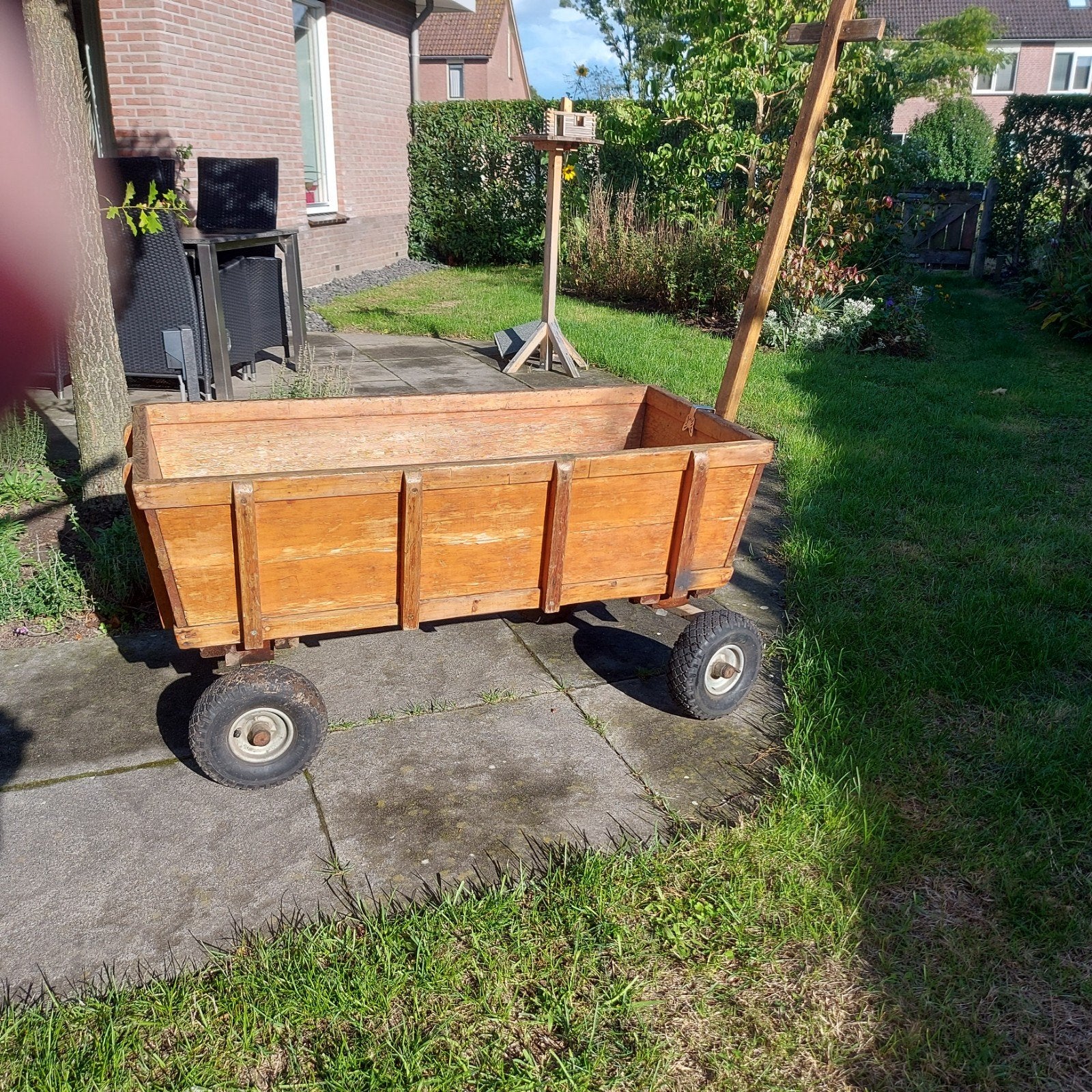 houten bolderkar, Ophalen