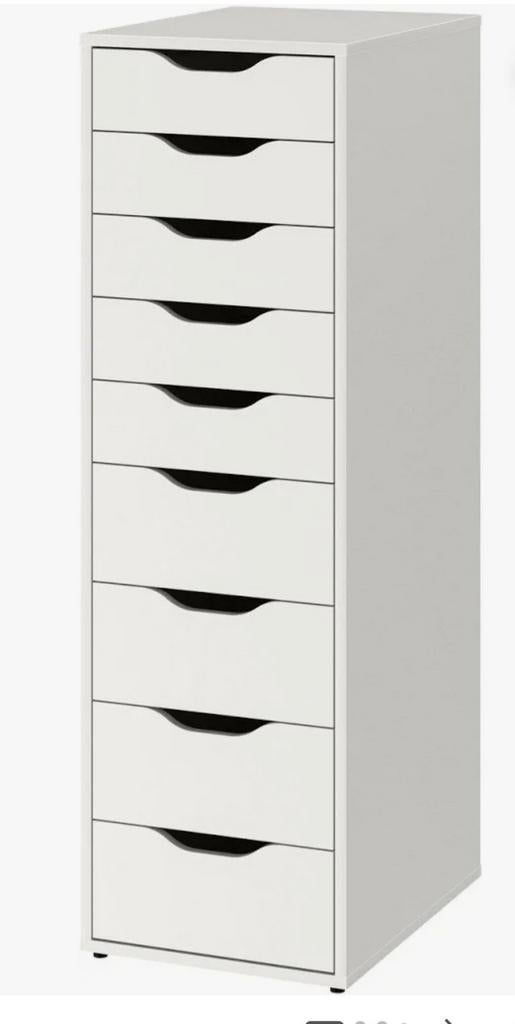 Ikea Alex ladeblok met 9 lades, Huis en Inrichting, Overige materialen, Minder dan 50 cm, Gebruikt, 5 laden of meer