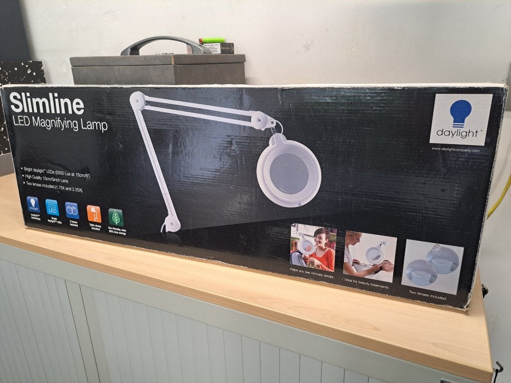 Professioneel vergrootglas Slimline Led Magnifying Lamp, Ophalen of Verzenden, Zo goed als nieuw, Vergrootglas of Loep