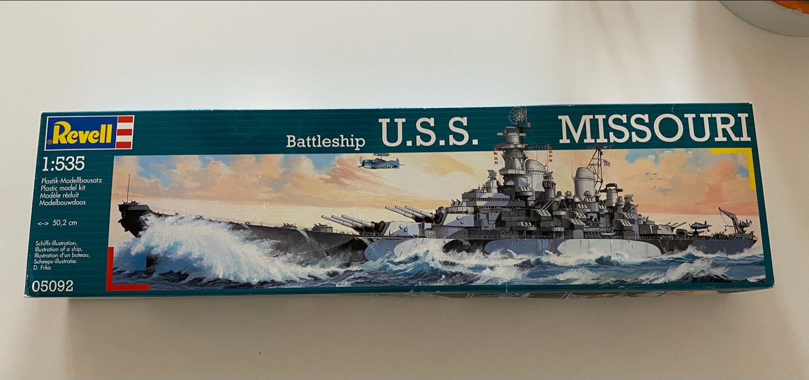 Revell Battleship U.S.S. Missouri 1:535 Modelbouwdoos, Hobby en Vrije tijd, Modelbouw | Boten en Schepen, Ophalen of Verzenden