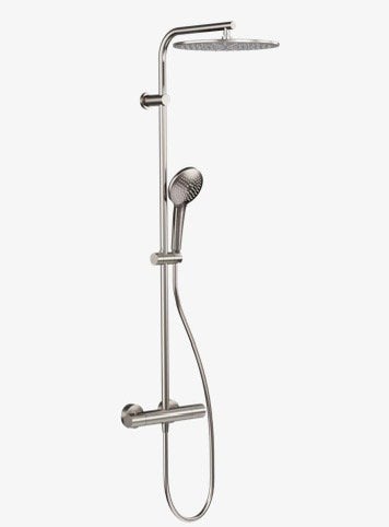 Blaufoss Brushed coolmetal regendoucheset, Ophalen, Zo goed als nieuw, Douche
