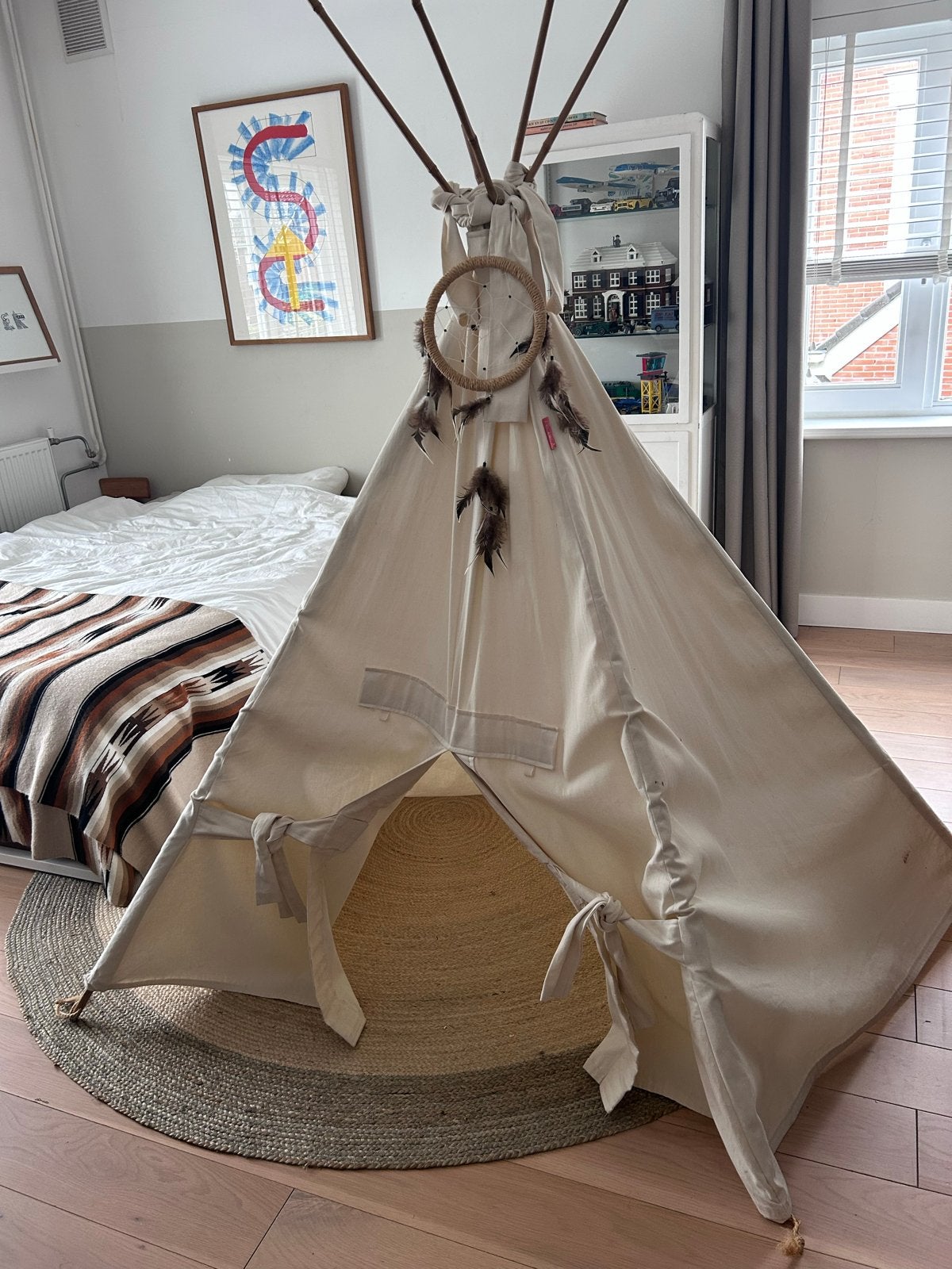 Grote Tipi Tent voor Kinderen - Speeltent Binnen/Buiten, Ophalen, Gebruikt, Hout
