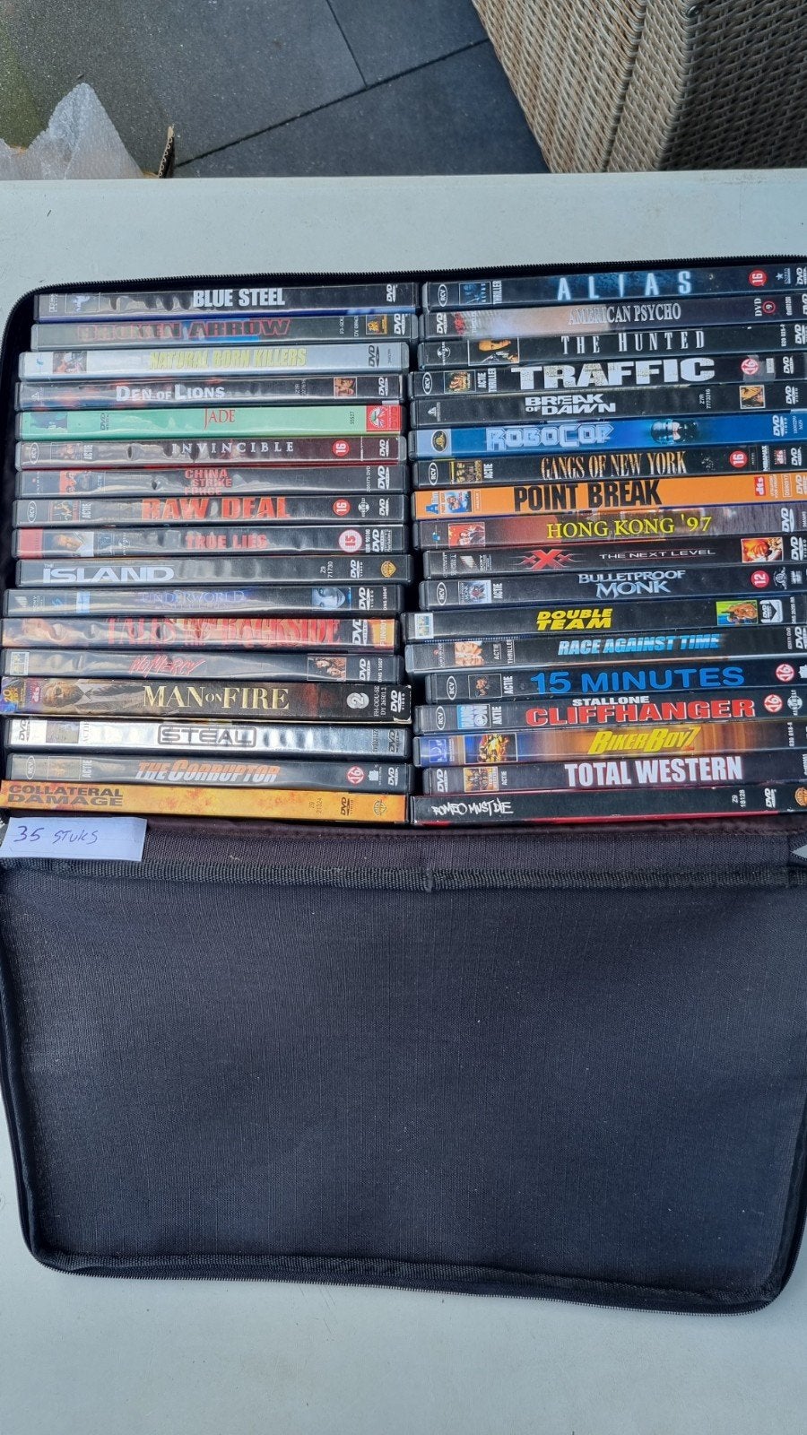 Grote collectie van 34 actie- en thriller-dvd's, Ophalen of Verzenden, Gebruikt, Actie, Inclusief doosje