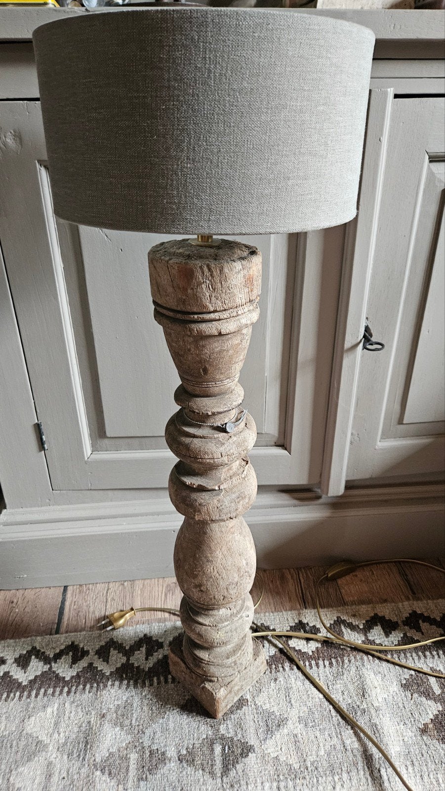 Aura peeperkorn balusterlamp met kap, Huis en Inrichting, Ophalen