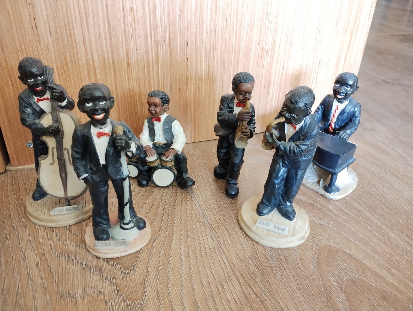 Vintage Jazz Band Beeldjes - Complete Set van 6, Ophalen of Verzenden, Gebruikt