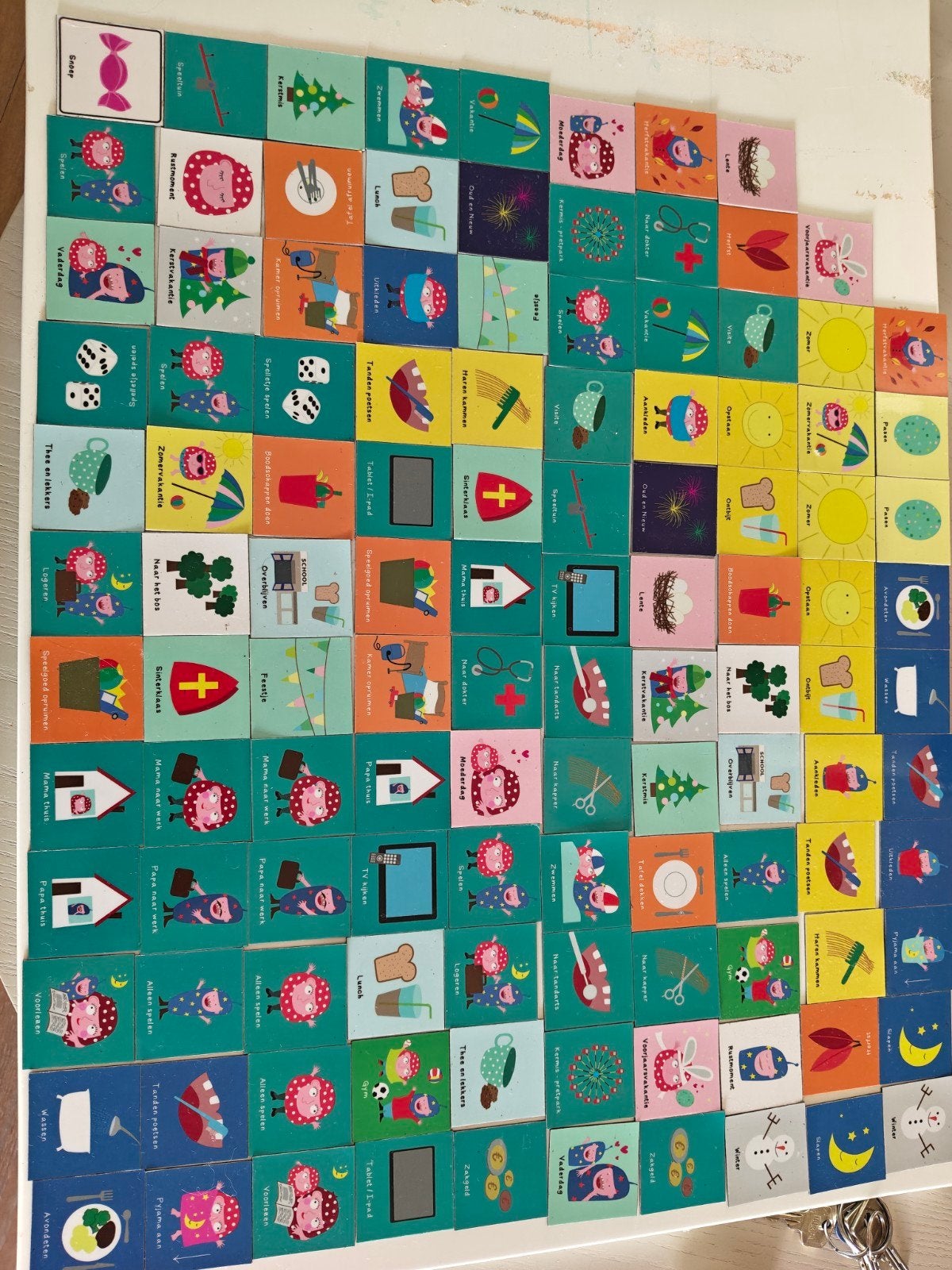 Takenkaartjes (magnetisch) voor dagplanning kinderen, Ophalen, Gebruikt, Ontdekken