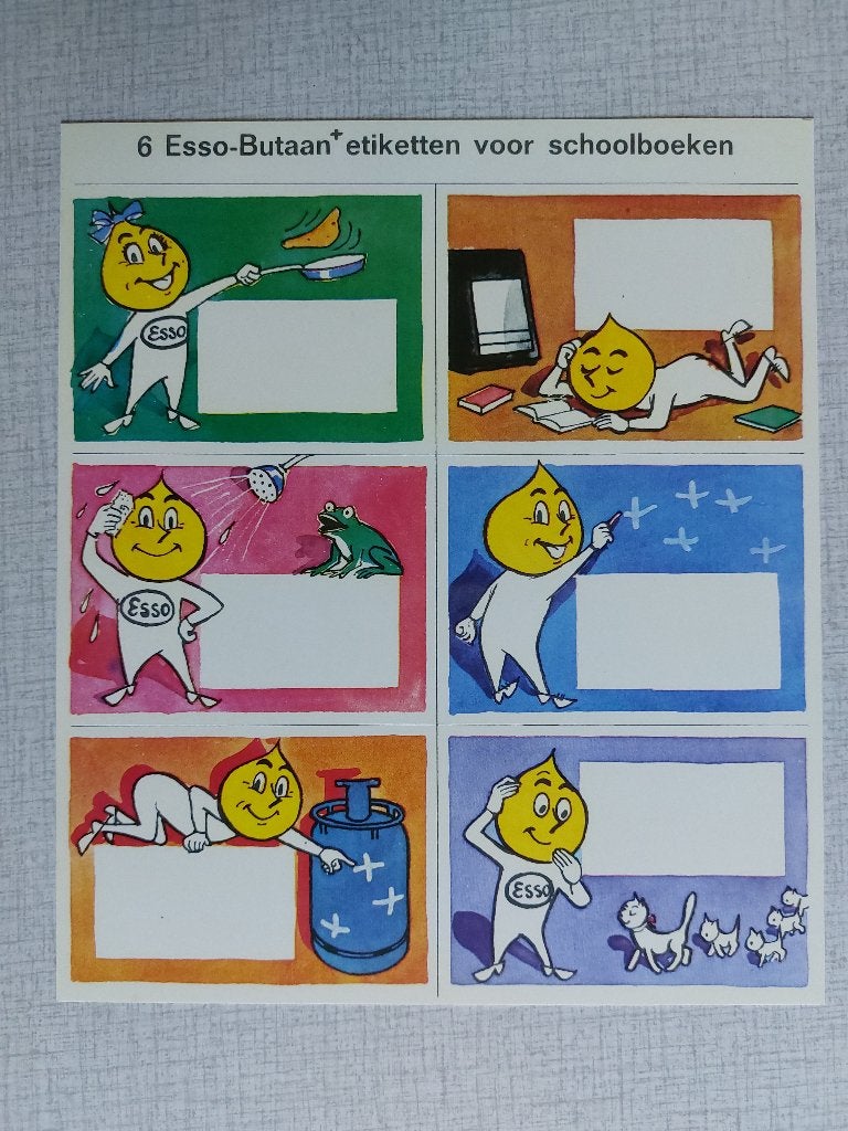 Vintage ESSO Items Tijgerspel, School etiketten, Keycord, Ophalen of Verzenden, Zo goed als nieuw, Gebruiksvoorwerp