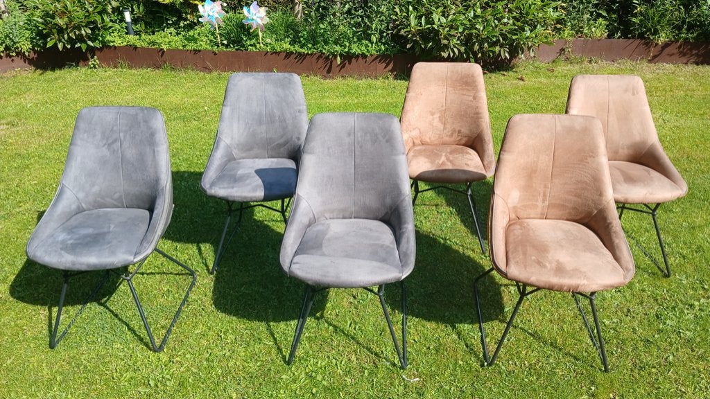 Set eetkamerstoelen (6) merk Xooon, Ophalen, Gebruikt, Grijs, Vijf, Zes of meer stoelen