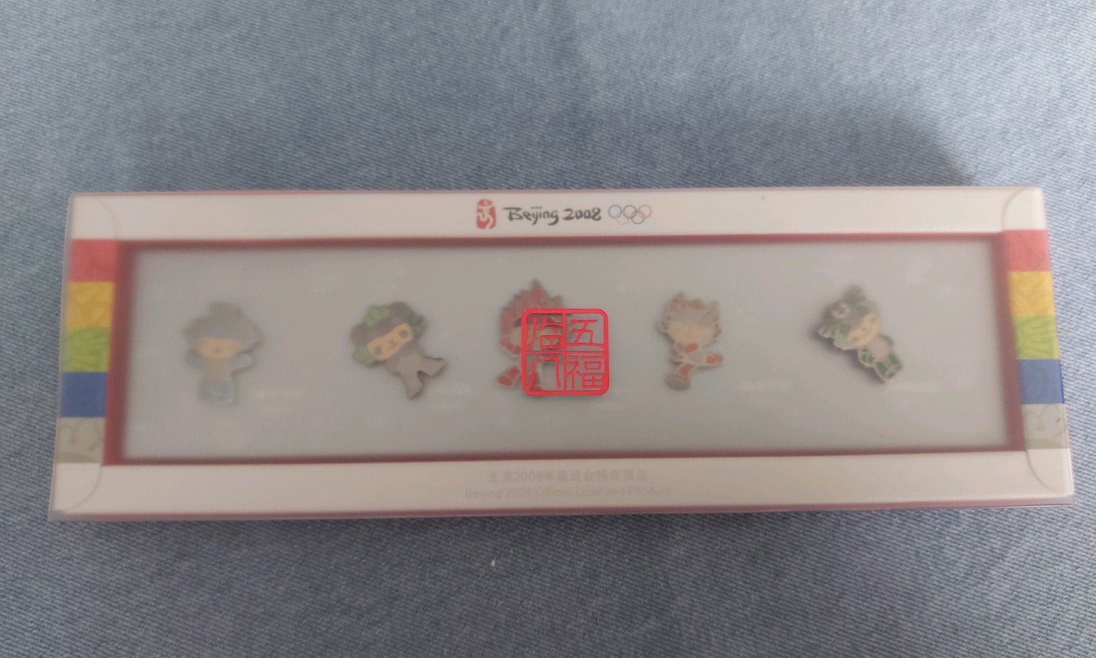 Set van 5 Beijing 2008 Olympische Speldjes Mascottes, Ophalen of Verzenden, Nieuw, Overige onderwerpen, Speldje of Pin