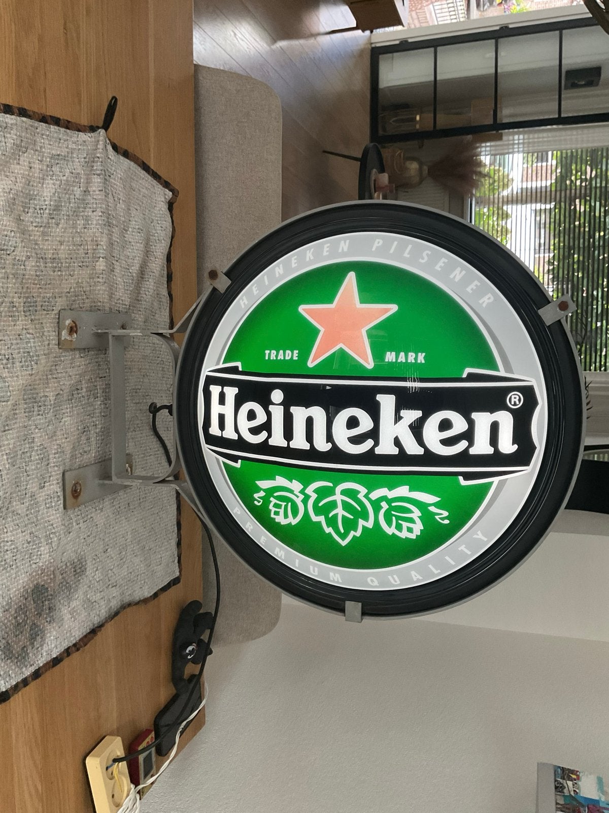 Heineken Lichtbak Reclamebord - Vintage Stijl, Ophalen of Verzenden, Gebruikt, Lichtbak of (neon) lamp