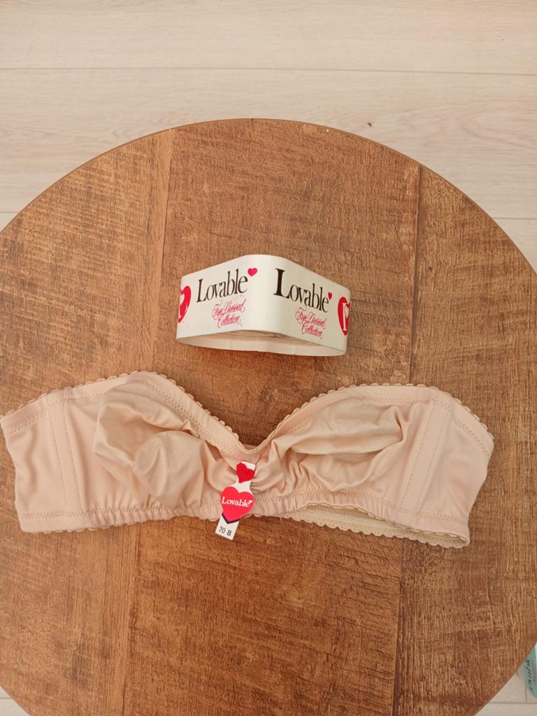 Lovable Nieuwe Beige Strapless BH - Maat 70B, Lovable, Ophalen of Verzenden, Beige, BH