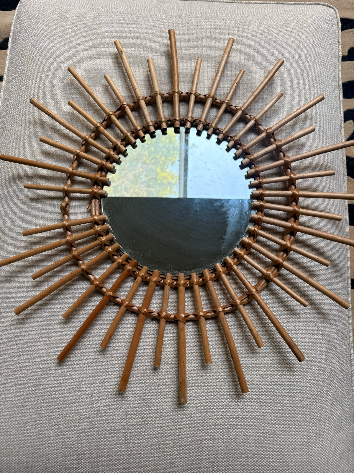 Zara Home rotan zonnespiegel, Ophalen, Rond, 50 tot 100 cm, Minder dan 100 cm