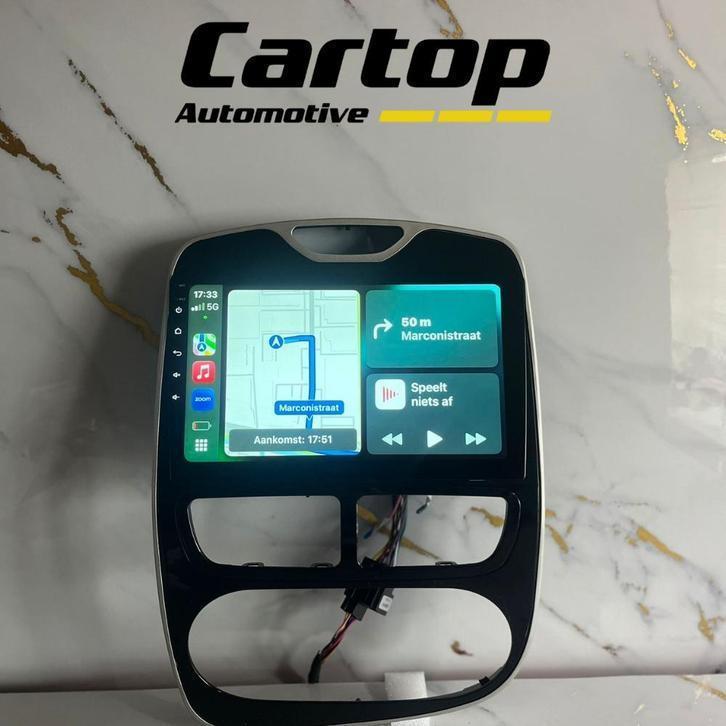 Renault Clio 4 Android Navigatie 10 Inch CarPlay 2016-2019, Auto diversen, Autoradio's, Marconistraat 68P, Zo goed als nieuw, Info@cartop-automotive.nl