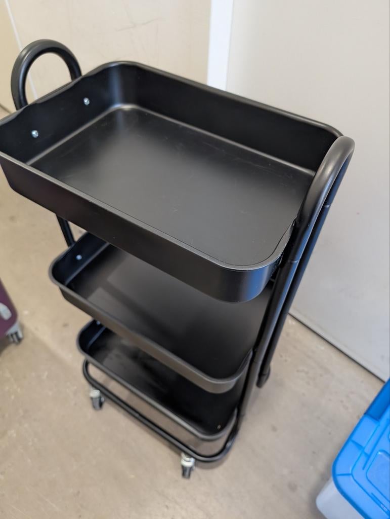 Nette zwarte trolley op wielen - rijdt goed, Ophalen, Gebruikt