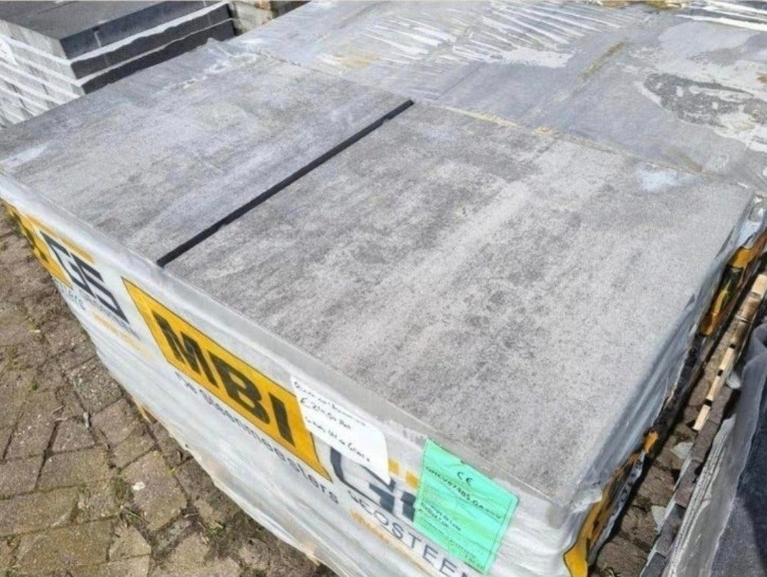 Grijs nuance terrastegels 60x60x4,7 tuintegels terras s-part, Nieuw, Ophalen of Verzenden, 10 m² of meer, Beton