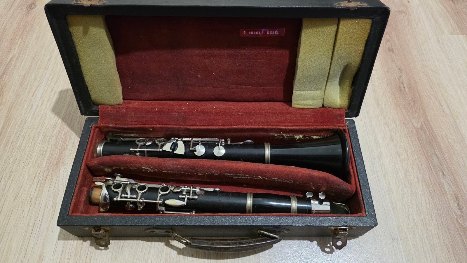 klarinet G Rudolf Uebel, Muziek en Instrumenten, Ophalen of Verzenden, Gebruikt, Hout, Met koffer