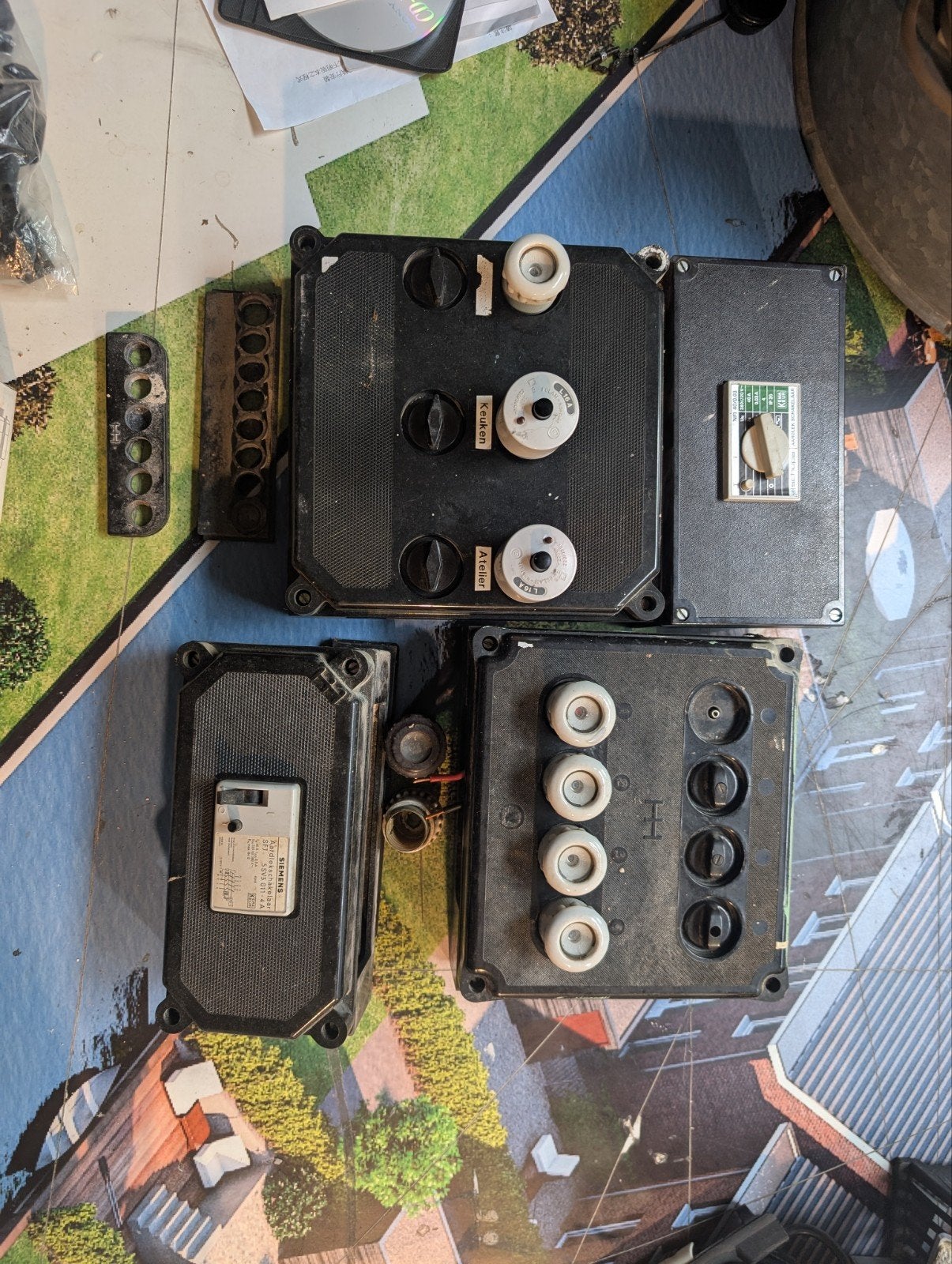 Complete bakelieten meterkast / stoppenkast / zekeringkast, Ophalen of Verzenden, Gebruikt, Overige merken, Groepenkast