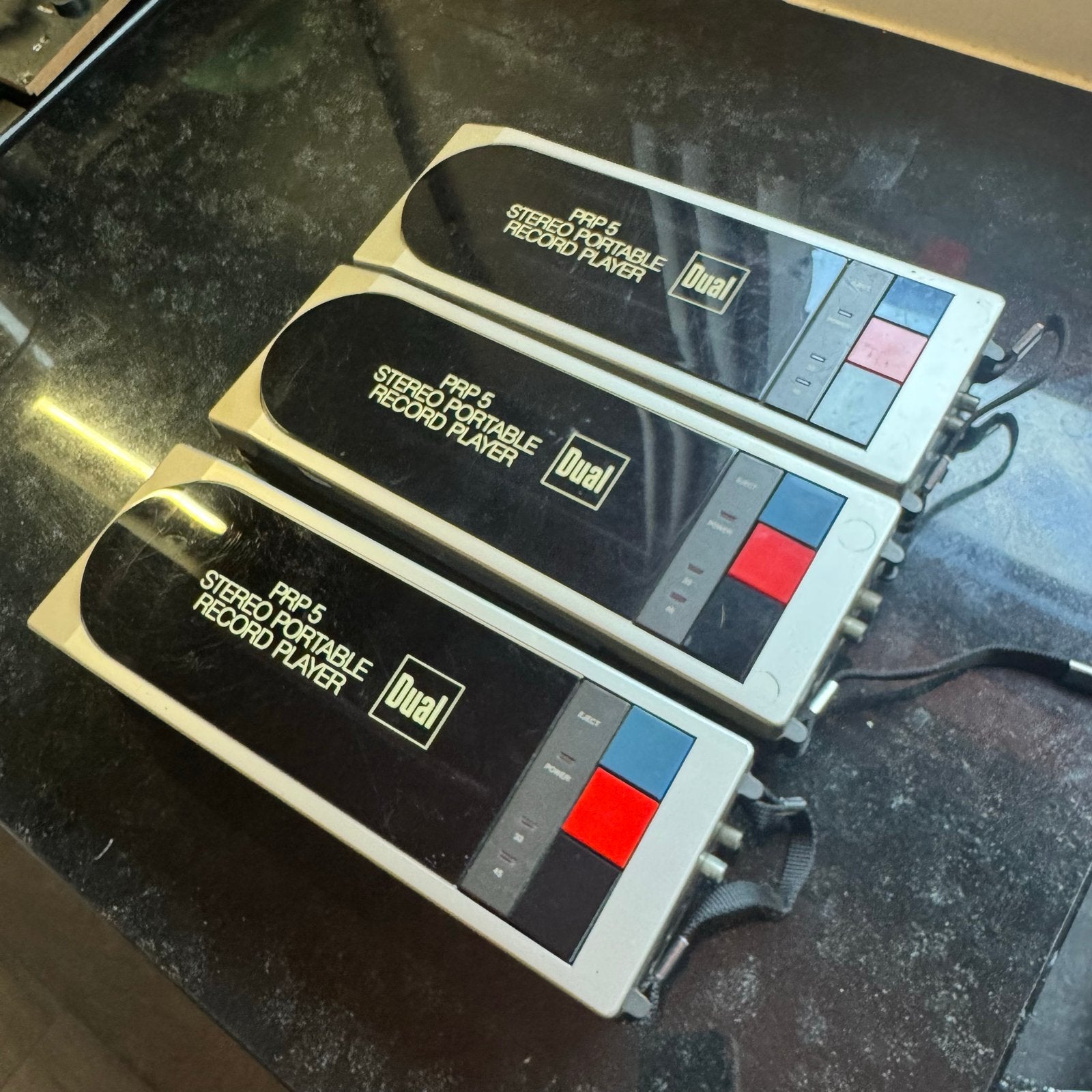 3x Dual PRP 5 Stereo Draagbare Platenspelers - Vintage, Ophalen of Verzenden, Gebruikt, Platenspeler, Dual