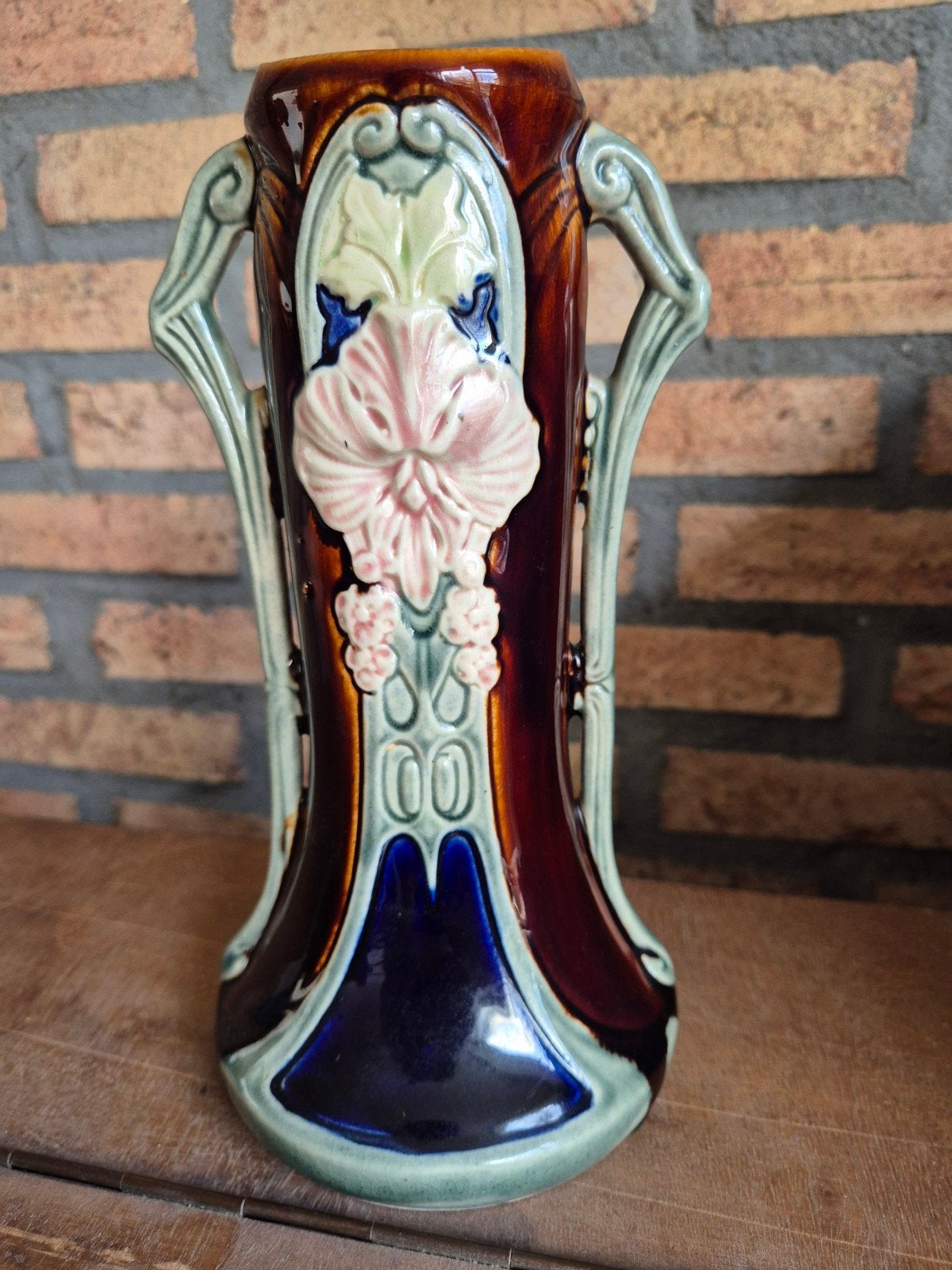 Art Nouveau Majolica Vaas - Purmerends Aardewerk, Ophalen of Verzenden