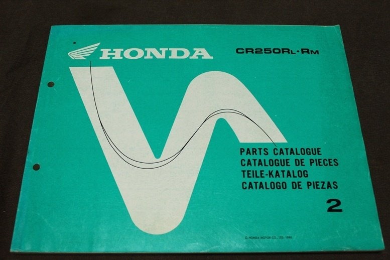 Honda CR250 Rl Rm 1990 motorcycle parts catalogue CR250R, Ophalen of Verzenden, Honda