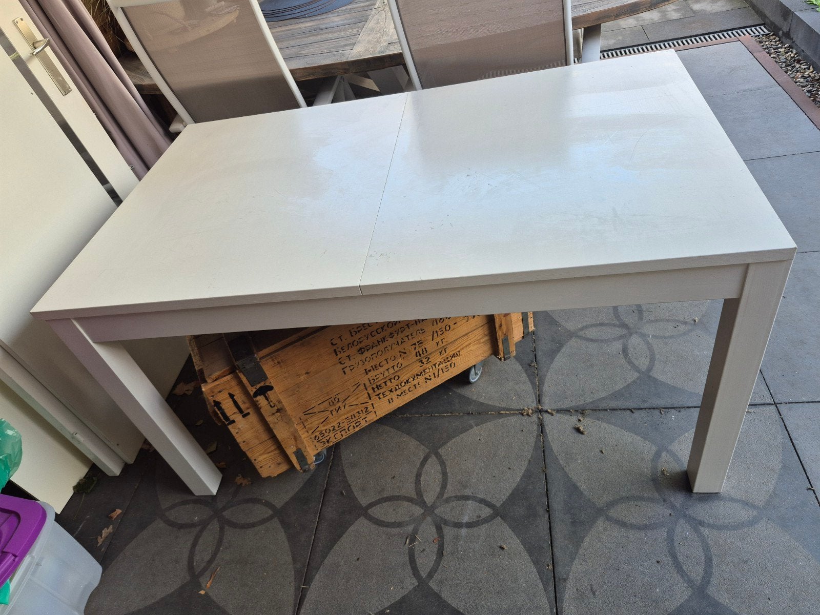 Tafel gratis af te halen - 140x84x74 cm, Huis en Inrichting, Ophalen, Gebruikt, 100 tot 150 cm, 50 tot 100 cm