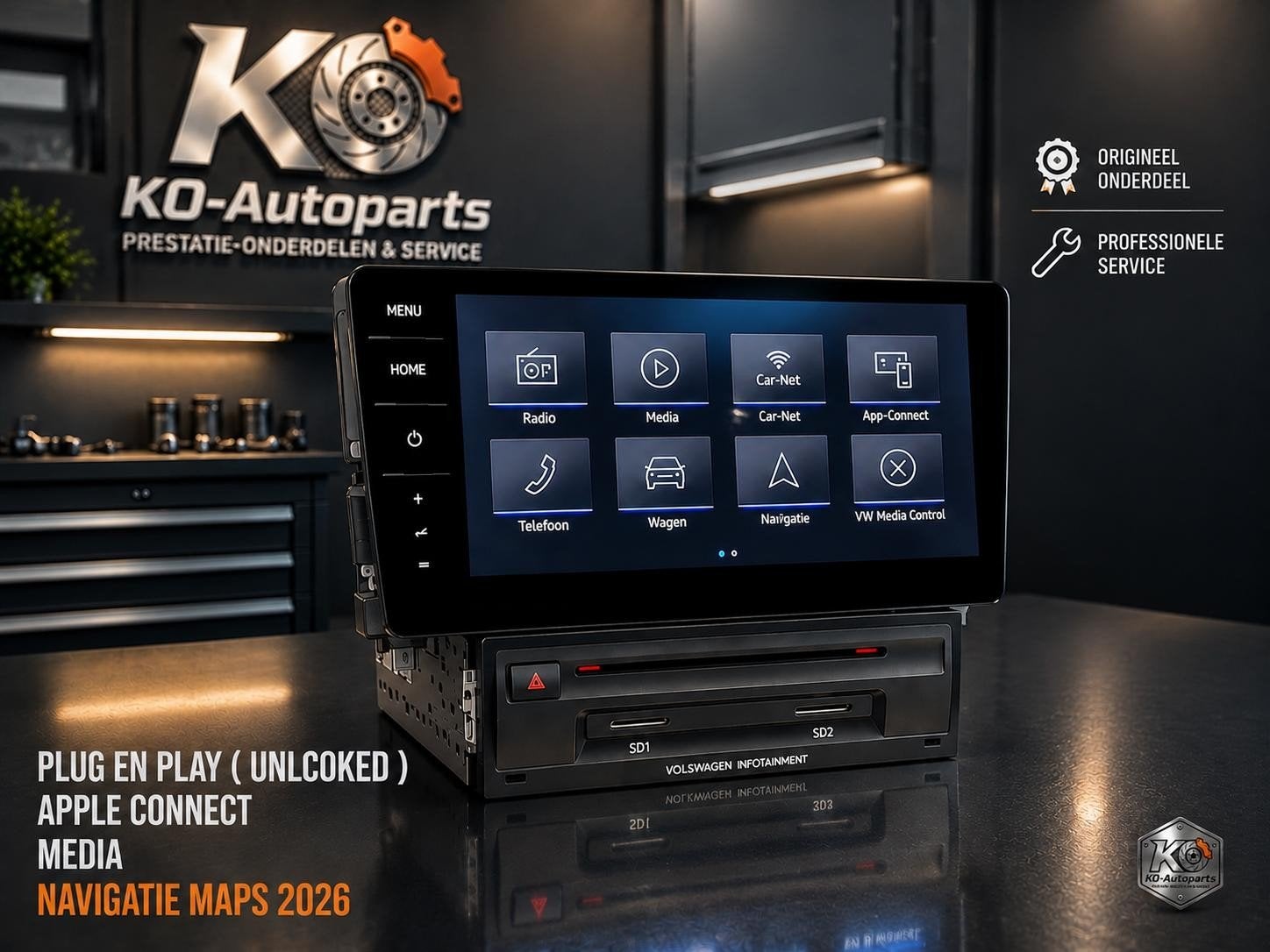 VW Discover Pro Harman MIB 2.5 9.2" UNLOCKED CarPlay Maps 26, Ophalen of Verzenden, Gebruikt