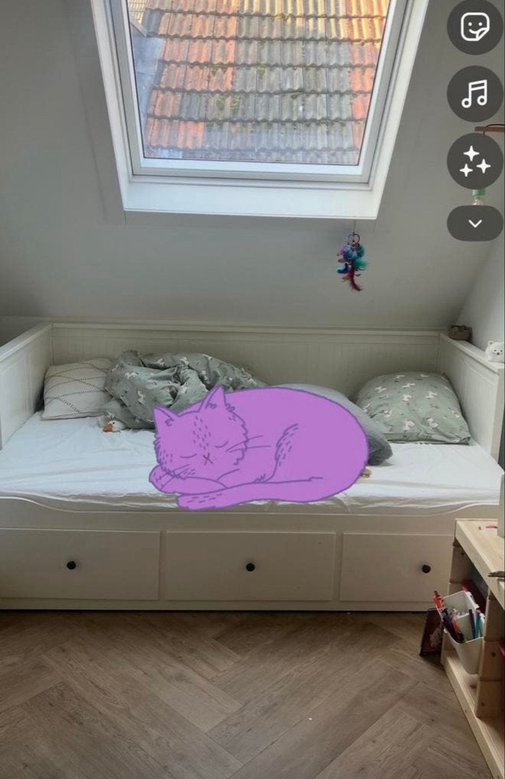 Ikea Hemnes bedbank met matras 120x200, Huis en Inrichting, Slaapkamer | Bedden, Ophalen, Gebruikt, Wit, Twijfelaar