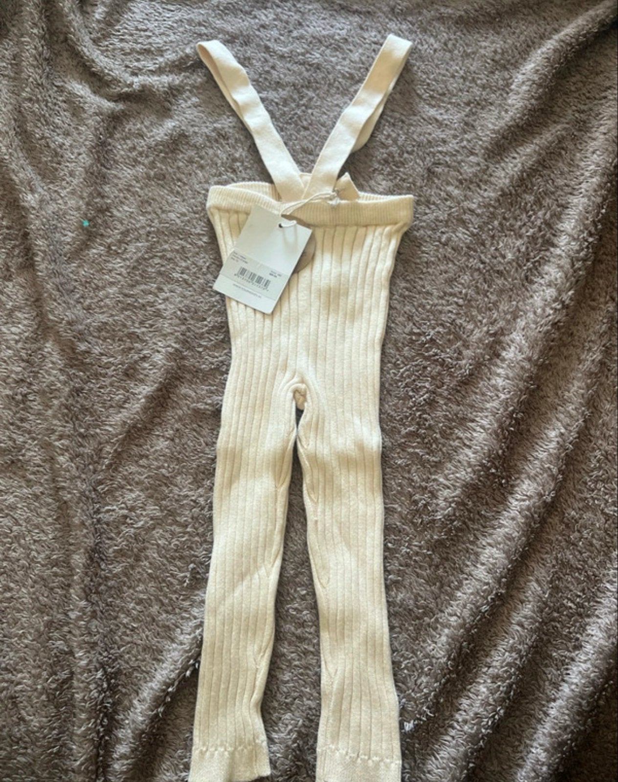 Ribgebreide broek met bretels - Maat 92, Ophalen of Verzenden, Nieuw, Jongen of Meisje, Broek