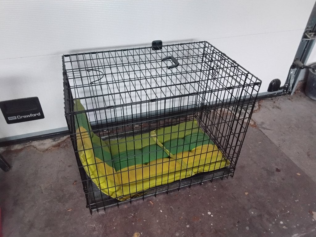 Hondenbench groot en zwart, Ophalen, Zo goed als nieuw