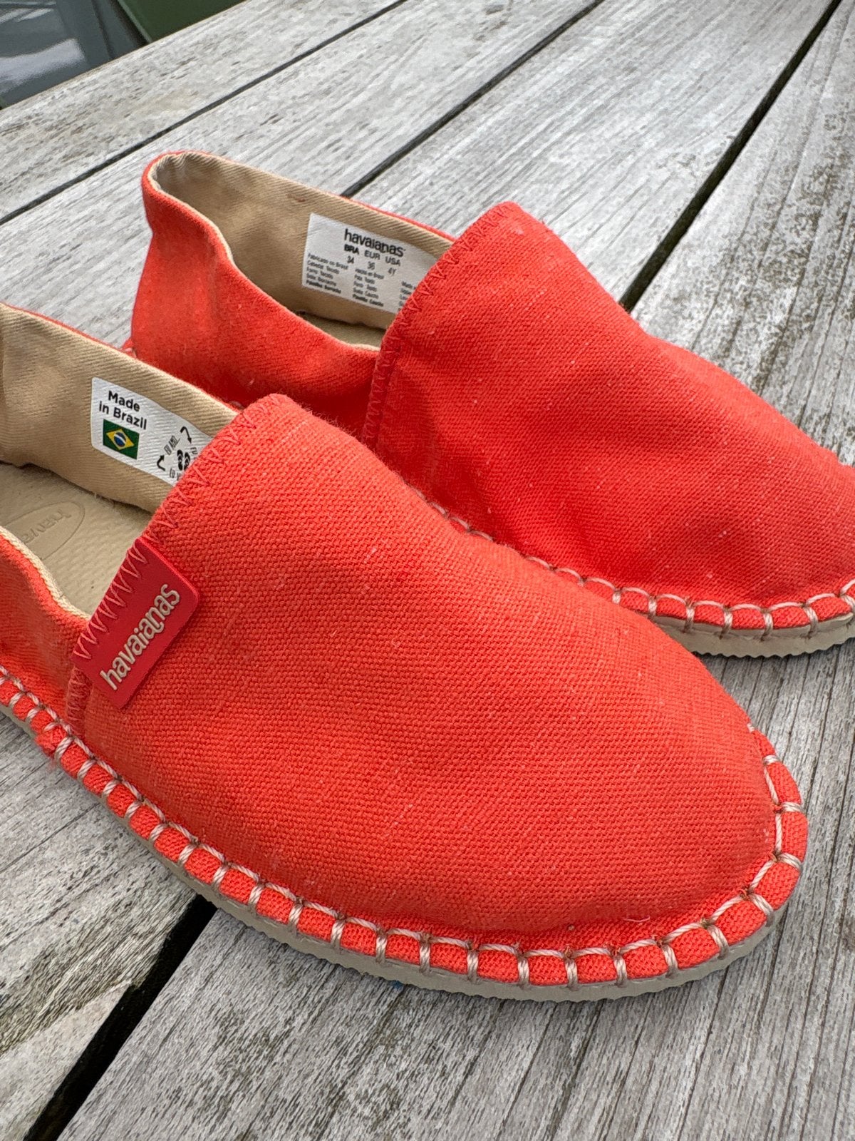 Havaianas espadrilles, oranje, maat 36/37, Nieuw, Oranje, Ophalen of Verzenden, Espadrilles of Moccasins