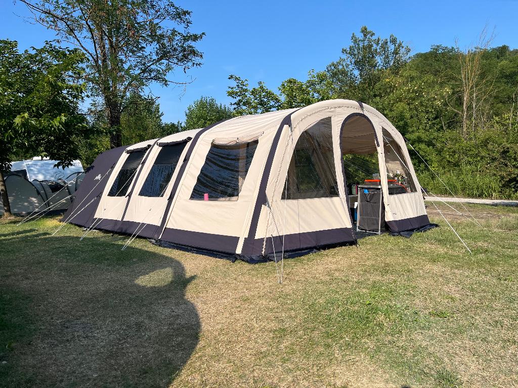Obelink Miami 6 Air + Voorwand + Tenttapijt, Caravans en Kamperen, Ophalen, Gebruikt, Tot en met 6