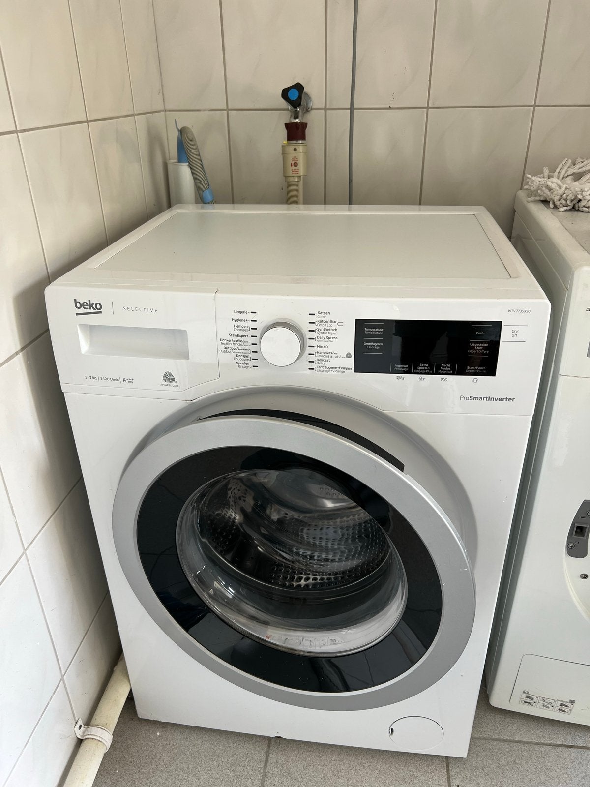 Beko Selective Voorlader Wasmachine 7kg 1400 toeren, Ophalen, Gebruikt, 85 tot 90 cm, 1200 tot 1600 toeren