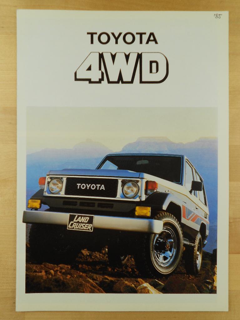Toyota Landcruiser HiLux Tercel 4x4 Brochure 1985 – Hi-Lux, Toyota, Ophalen of Verzenden, Zo goed als nieuw, Toyota