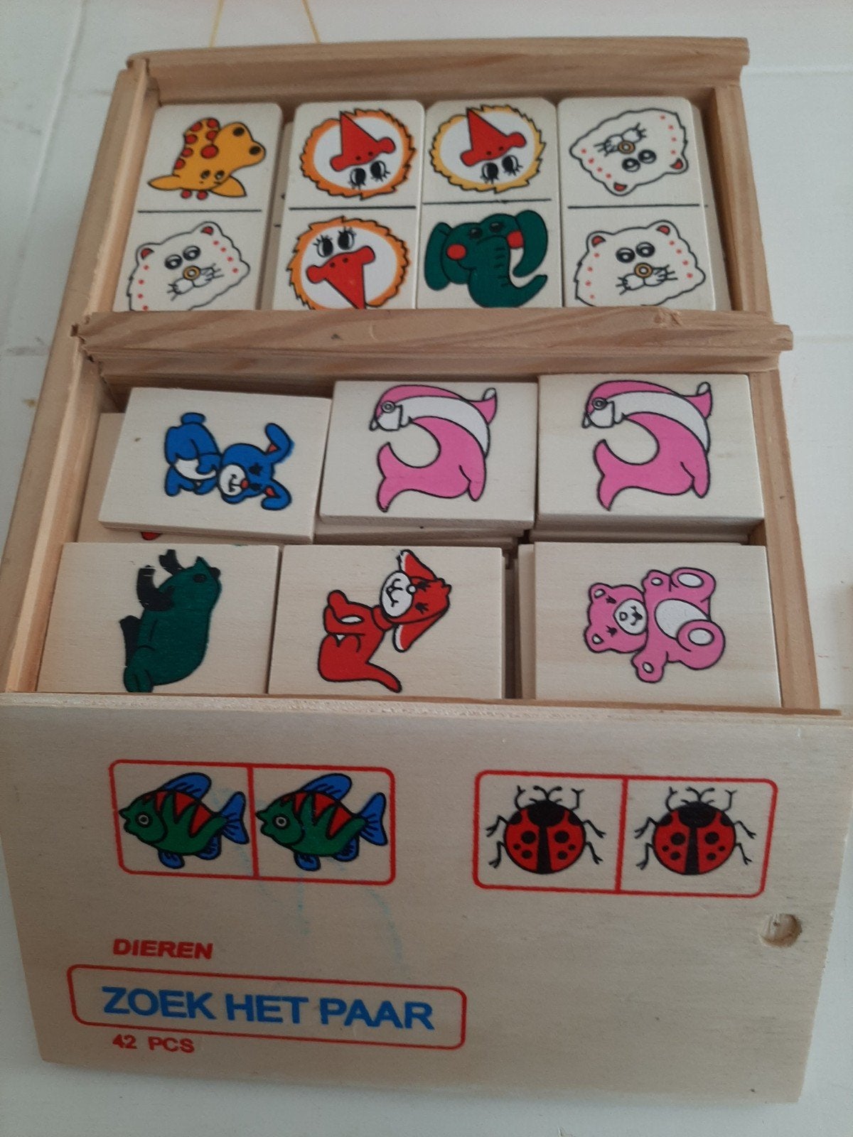 Kinder domino en zoek het paar, Ophalen, Zo goed als nieuw, Puzzelen