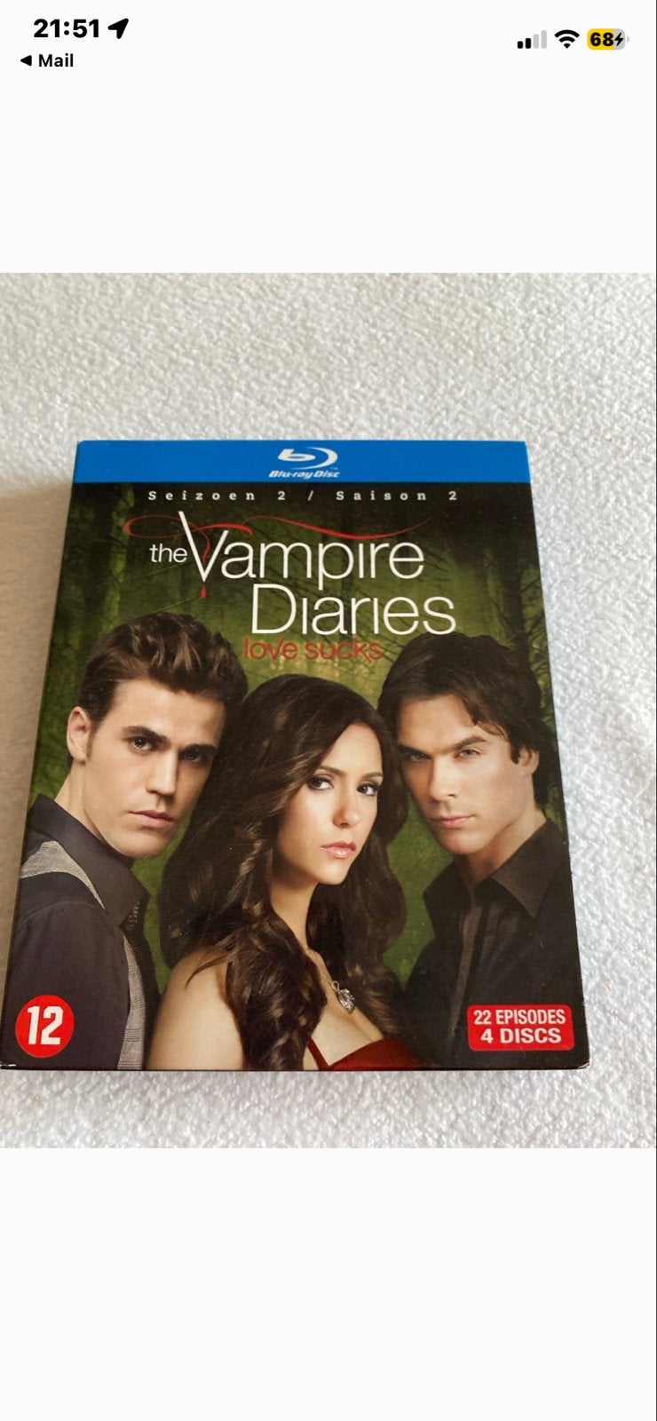 The Vampire Diaries Seizoen 2 Blu-ray - 22 Episodes, Engels, Nederlands, Boxset, Drama