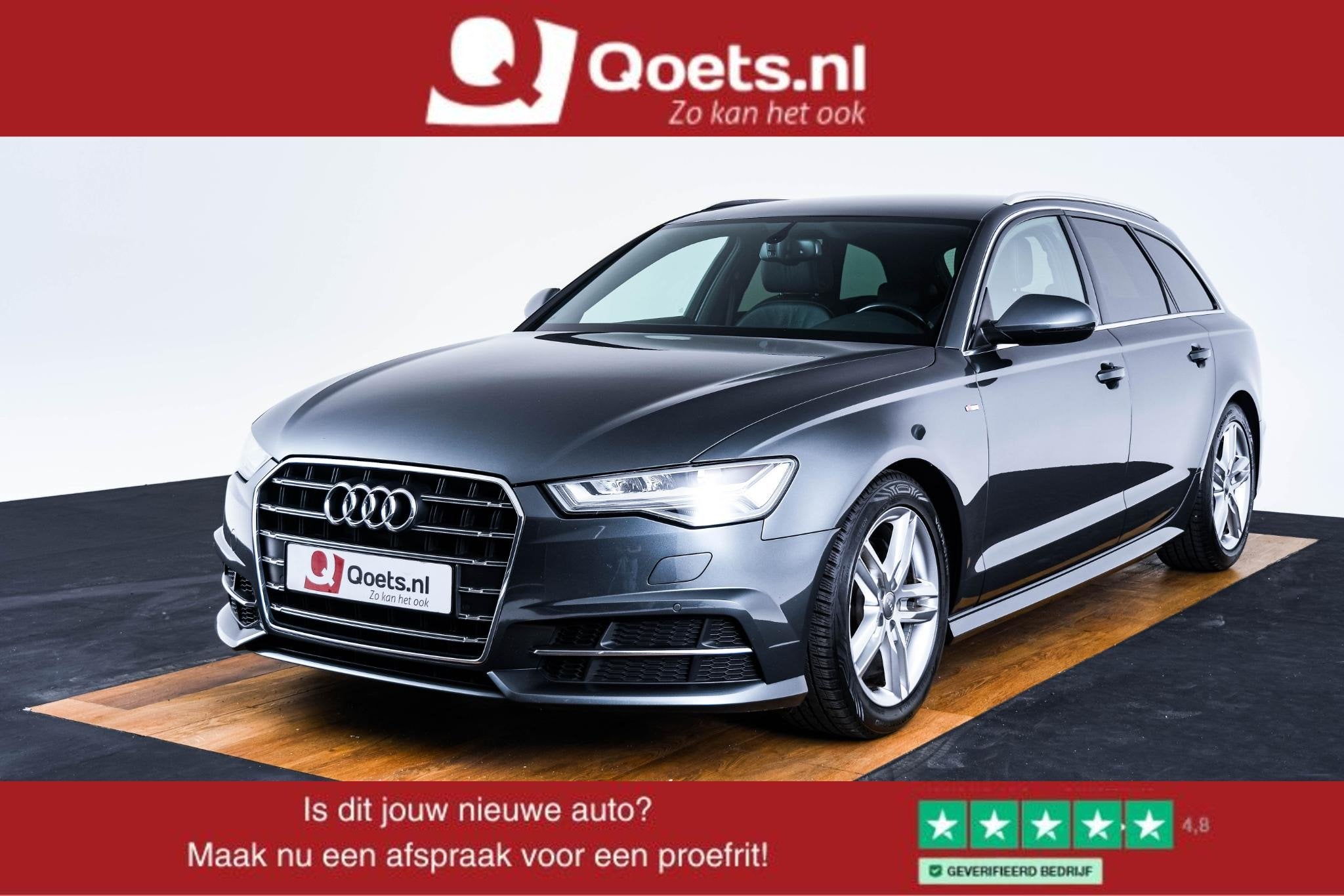 Audi A6 Avant 1.8 TFSI ultra Trekhaak - sportonderstel - MMI, Leder en Stof, Origineel Nederlands, 93 €/maand, 1700 kg