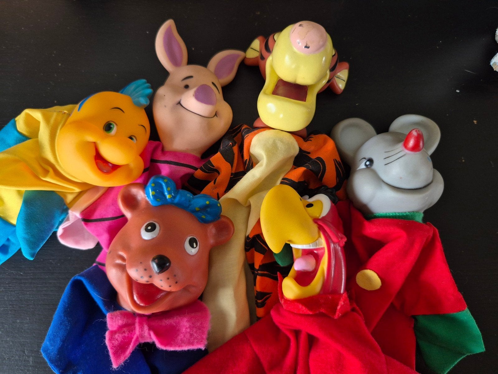 6 Disney poppenkast poppen, Ophalen of Verzenden, Zo goed als nieuw