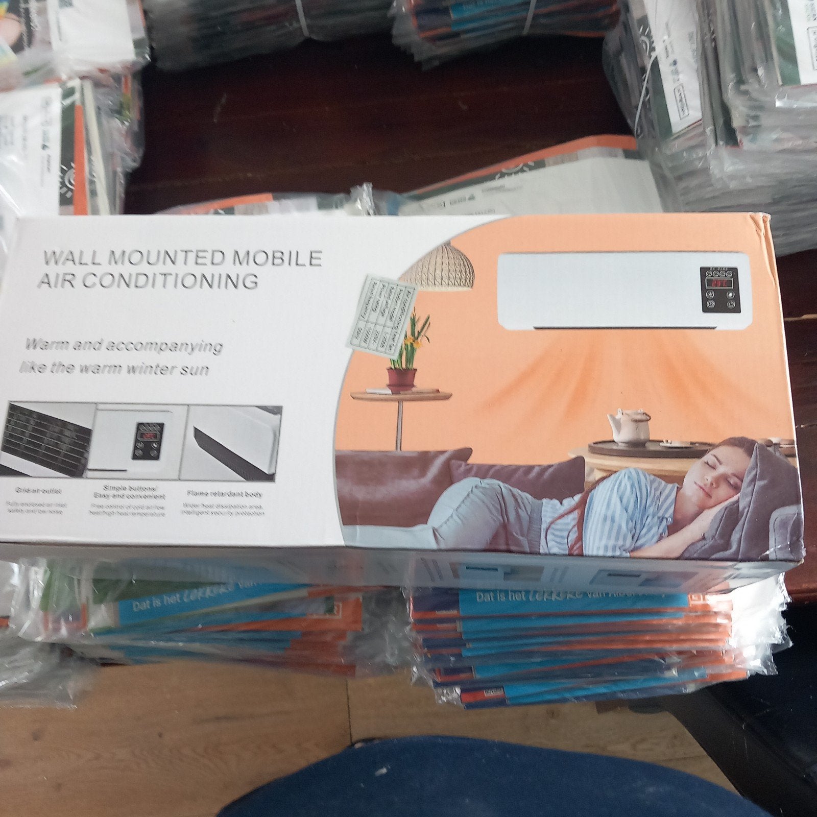 Wandgemonteerde Mobiele Airconditioning 16-26C, 2 snelheden, Nieuw, Ophalen of Verzenden, Staande ventilator