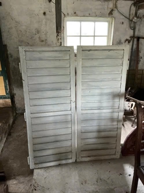 Oude, houten luiken, Antiek en Kunst, Curiosa en Brocante, Ophalen