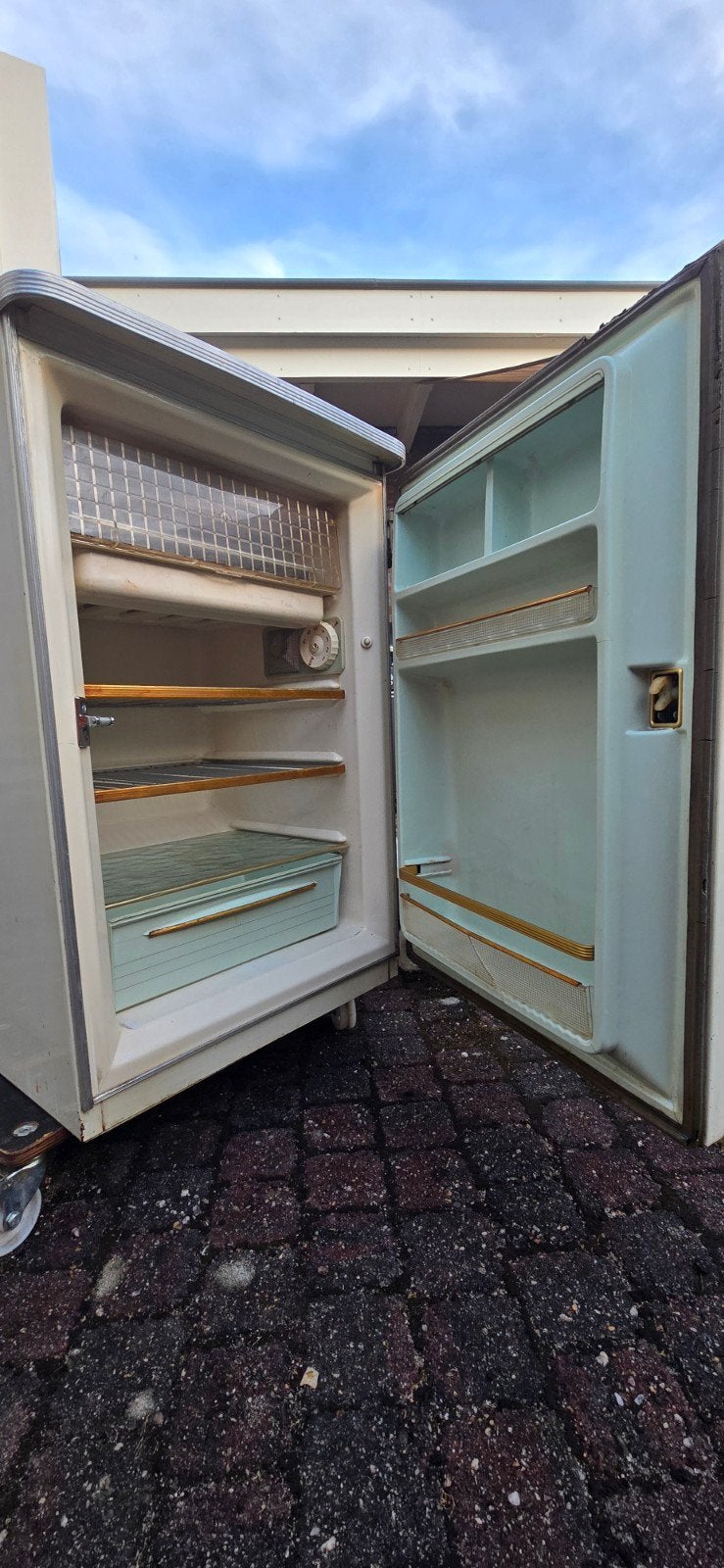 Vintage Lico De Luxe Koelkast - Uniek Retro Design, Gebruikt, 75 tot 100 liter, 45 tot 60 cm, Met vriesvak